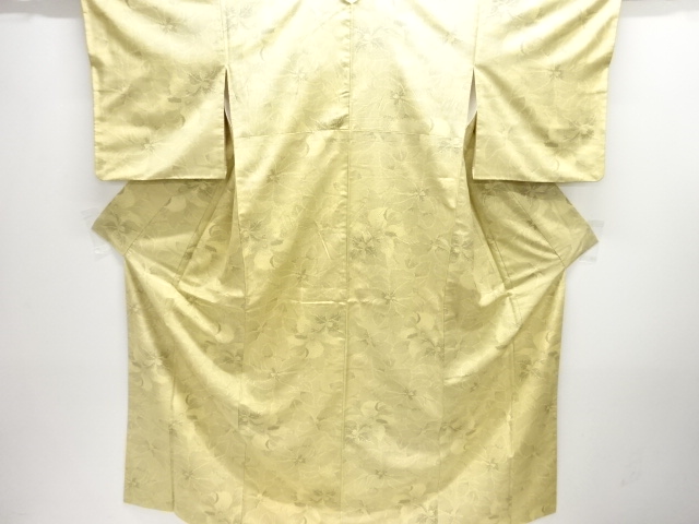 JAPANESE KIMONO / ANTIQUE KIMONO / SILK / TOKAMACHI TSUMUGI / WOVEN FLOWER